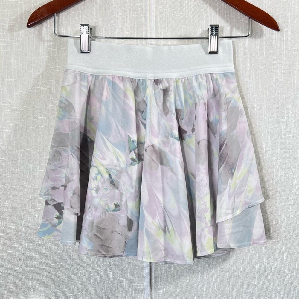 Lululemon Court Rival High-Rise Skirt Marble Meadow Sweet Pink Multi Sz 2 - Picture 2 of 16